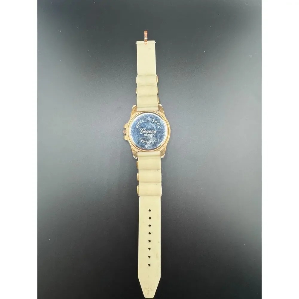 Geneva Bling Watch Crystal Bezel Pave Dial Roman Numerals